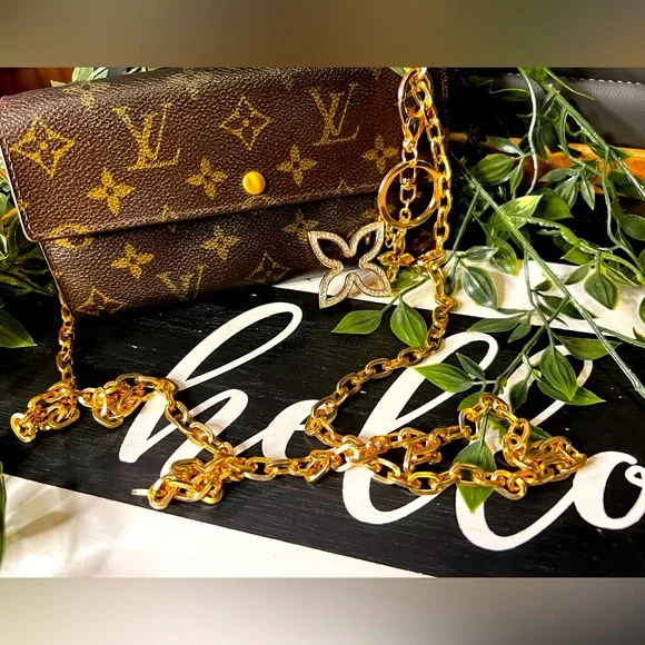 Louis Vuitton Sarah Wallet Vintage 2003 converted crossbody Preloved see photos - Picture 5 of 16